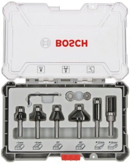 2607017469 Набор кромочных фрез Bosch 8мм. 6шт.