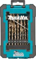D-67561 Набор сверл Makita HSS-co, 19 шт. (1-10мм, шаг 0.5мм) кобальт