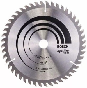 2608640614 Пильный диск Bosch Wood 190x20/16-48T Optiline