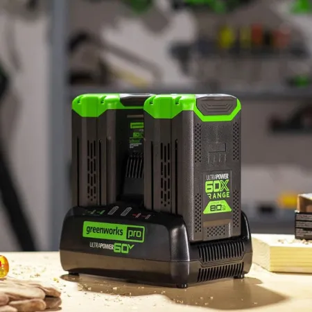 З/У для 2х аккум. Greenworks 60V, 10A быстрое, 2954407