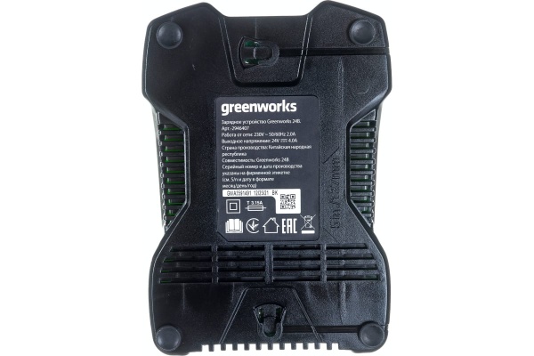 2946407 Быстрозарядное устройство 24В Greenworks 4A