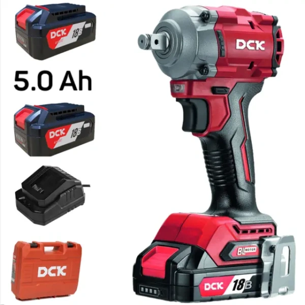 Акк. гайковерт DCK KDPB358 (18В, 1/2", 2х5,0Ач, 358Нм, б/щет)