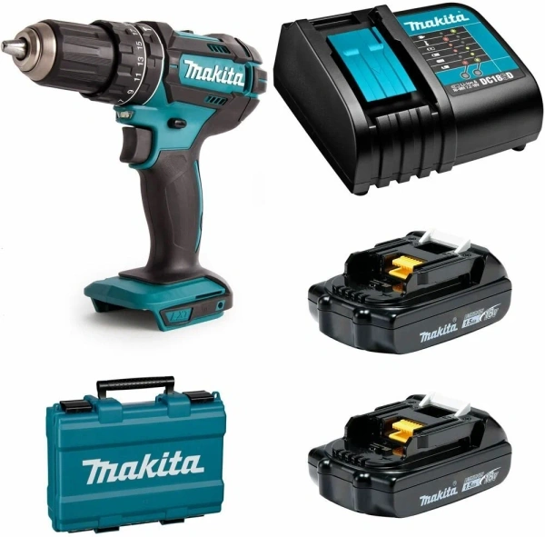 Акк. дрель Makita DHP482SYE (2х1,5Ач)