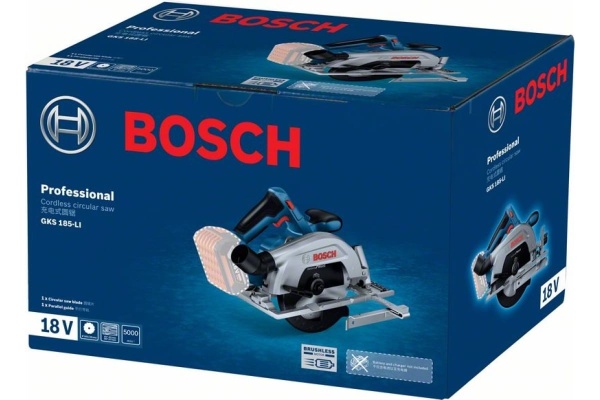 Акк. пила дисковая Bosch GKS 185-Li 1x5.0Ач, картон