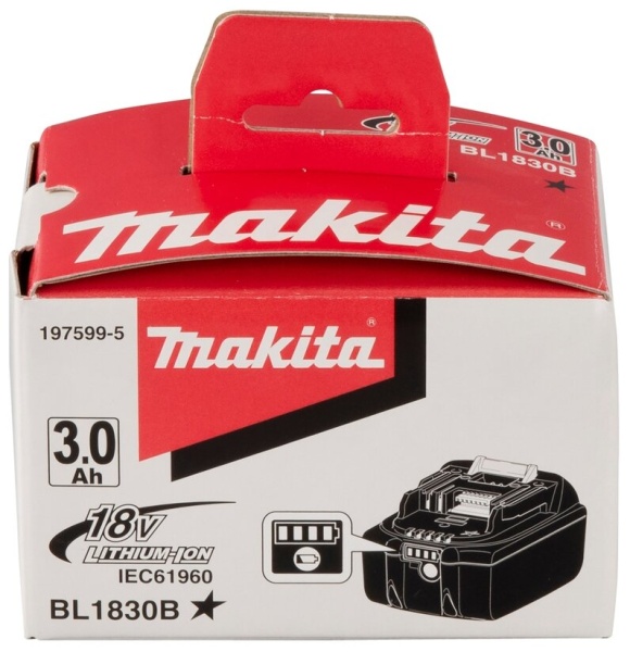 197599-5 АКБ Makita BL1830B 18 В с индикатором