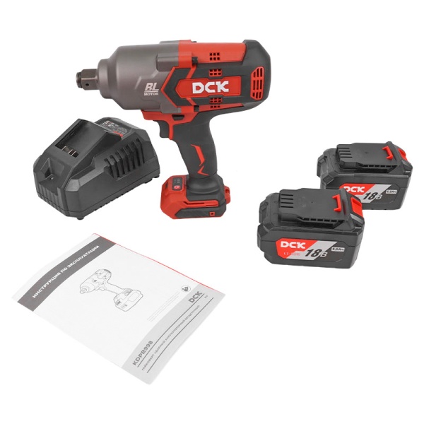 Акк. гайковерт DCK KDPB998 (18В, 3/4", 2х6,0Ач, 1000Нм, б/щет)