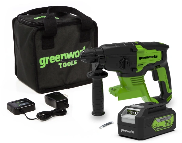 Акк. перфоратор Greenworks GD24SDS2 24В (2Дж, 1х4,0Ач)