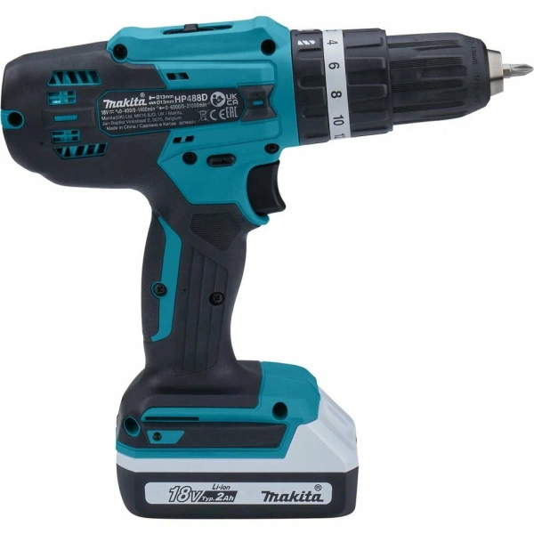 Акк. дрель-шуруповерт Makita HP488D006 (2х2,0Ач, удар)